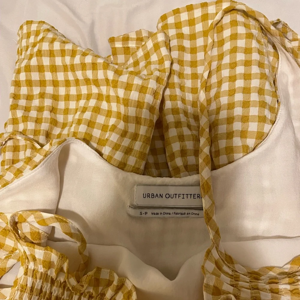 UO Sarah Gingham Ruffle Frock Dress - Picture 3 of 3